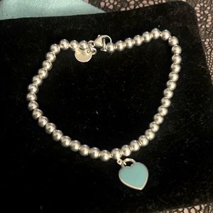 Tiffany Blue® Double Heart Tag Pendant & Tiffany Blue® Heart Tag Bead Bracelet